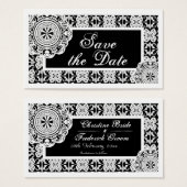 Arabesque White Lace, Save the Date Mini (Vorne & Hinten)
