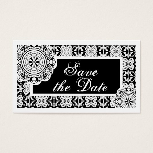 Arabesque White Lace, Save the Date Mini (Vorderseite)