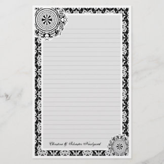 Arabesque White Lace, Schreibwaren Briefpapier