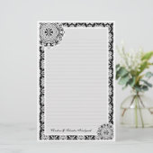 Arabesque White Lace, Schreibwaren Briefpapier (Stehend Vorderseite)
