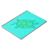 Arabesque, wirbelige Schildkröte - Meeresgrün Notizblock (Linke Seite)