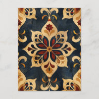 Arabesque Ziermuster Gold und dunkle Farben
