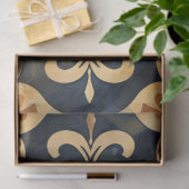 Arabesque Ziermuster Gold und dunkle Farben Seidenpapier (Geschenk)