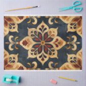 Arabesque Ziermuster Gold und dunkle Farben Seidenpapier (Basteln)