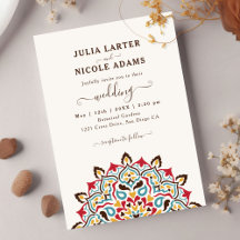 Arabian Art Nouveau Floral Arc Mandala Wedding