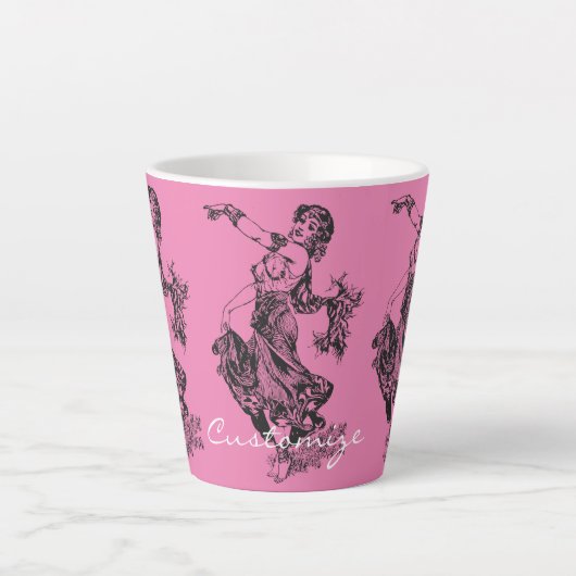 Arabian Bly Dancer Vintag Art Thunder_Cove Milchtasse (Vorderseite)