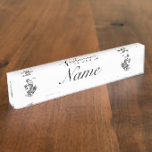 Arabian Bly Dancer Vintag Art Thunder_Cove Namensplakette (Seite)