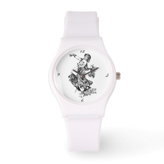 Arabian Bly tänzerin Vintag Art Thunder_Cove Armbanduhr (Vorderseite)