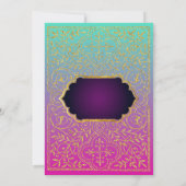 Arabian Bollywood mit Gold Einladung (Rückseite)