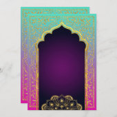 Arabian Bollywood mit Gold Einladung (Vorne/Hinten)