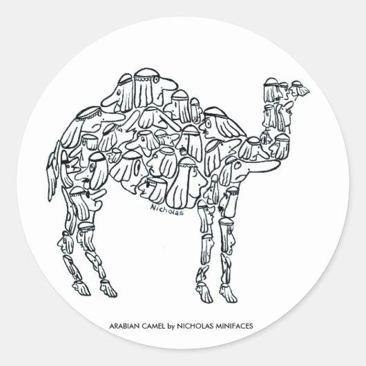 ARABIAN CAMEL RUNDER AUFKLEBER (Vorderseite)