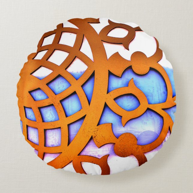 Arabian Gate Design Rundes Kissen (Vorderseite)