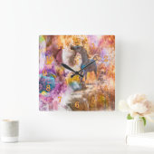 ARABIAN HORSE "CENTAURI" QUADRATISCHE WANDUHR (Zuhause)