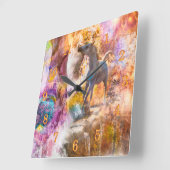 ARABIAN HORSE "CENTAURI" QUADRATISCHE WANDUHR (Winkel)