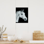 Arabian Horse Ink Sketch Poster (Küche)