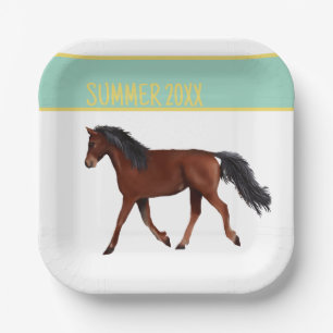 Arabian Horse Picnic Pappteller