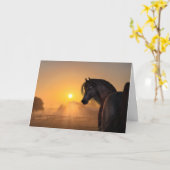 Arabian Horse Sunrise Karte (Gelbe Blume)