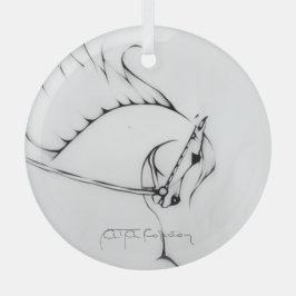 "Arabian Horse" von Adelia Audi Ornament Aus Glas
