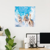 ARABIAN HORSE WINTER-SCHWANZ POSTER (Heimbüro)