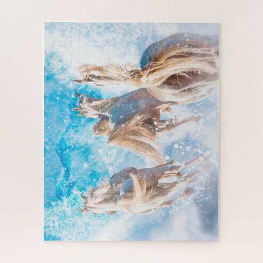 ARABIAN HORSES WINTER SCHWANZ PUZZLE (Vertikal)
