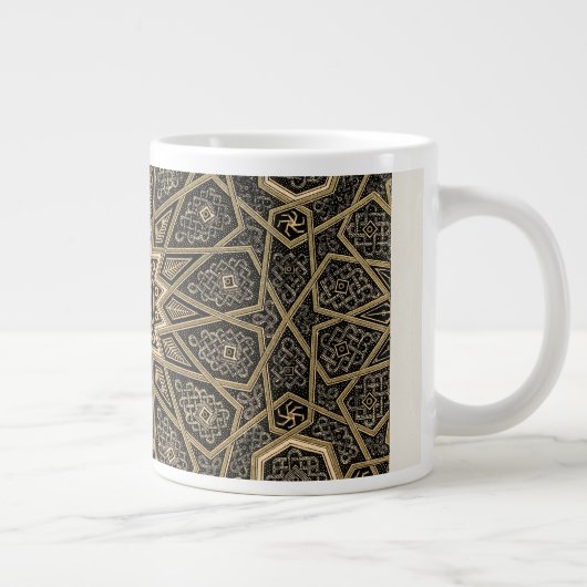 Arabian Intricate Retro Muster Jumbo-Tasse (Rechts)