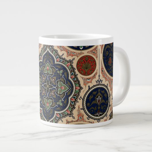 Arabian Intricate Retro Muster Jumbo-Tasse (Vorderseite Rechts)
