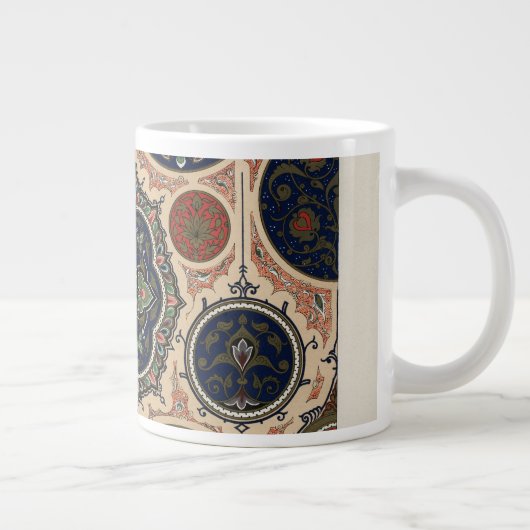 Arabian Intricate Retro Muster Jumbo-Tasse (Rechts)