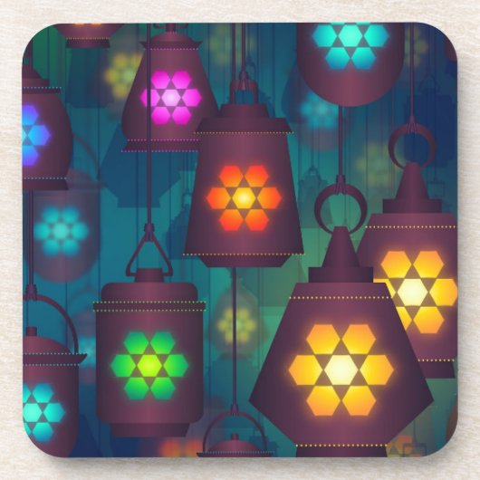 Arabian Lanterns Nahost-Design Getränkeuntersetzer (Vorderseite)