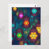 Arabian Lanterns Nahost-Design Postkarte (Vorne/Hinten)