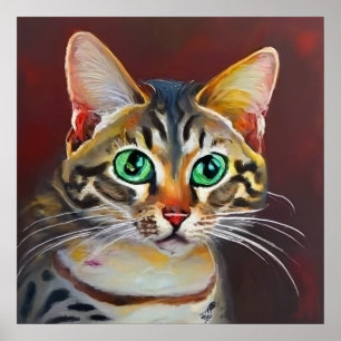 Arabian Mau Cat Poster