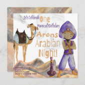 Arabian Night Birthday Einladungskarte (Vorne/Hinten)