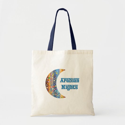 Arabian Nights Crescent Moon Star Design Tote Bag Tragetasche (Vorne)