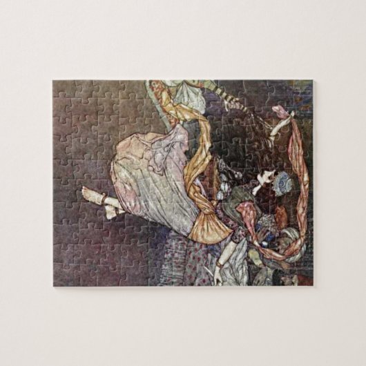 Arabian Nights Exotic Bly Dancer mit Scarves Puzzle (Horizontal)