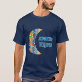 Arabian Nights Exotic Crescent Moon Star Design T-Shirt (Vorderseite)