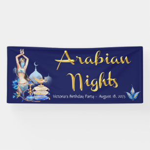 Arabian Nights Geburtstagsfeier Banner