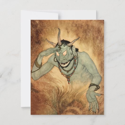 Arabian Nights Genie von Edmund Dulac Einladung (Vorderseite)