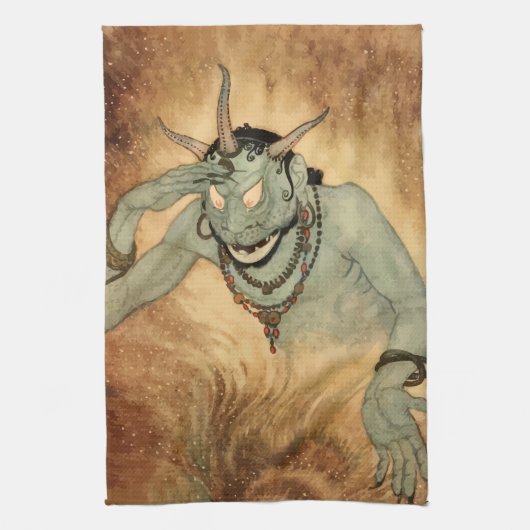 Arabian Nights Genie von Edmund Dulac Handtuch (Vertikal)