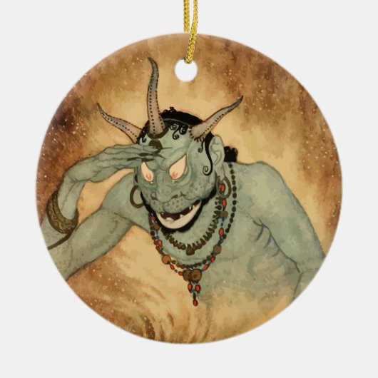 Arabian Nights Genie von Edmund Dulac Keramik Ornament (Vorne)