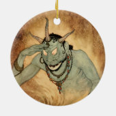 Arabian Nights Genie von Edmund Dulac Keramik Ornament (Hinten)