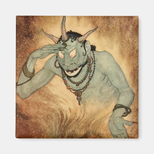 Arabian Nights Genie von Edmund Dulac Magnet (Vorne)