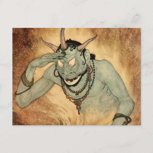 Arabian Nights Genie von Edmund Dulac Postkarte (Vorderseite)