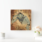 Arabian Nights Genie von Edmund Dulac Quadratische Wanduhr (Zuhause)