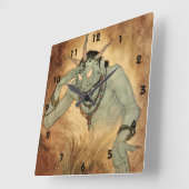 Arabian Nights Genie von Edmund Dulac Quadratische Wanduhr (Winkel)