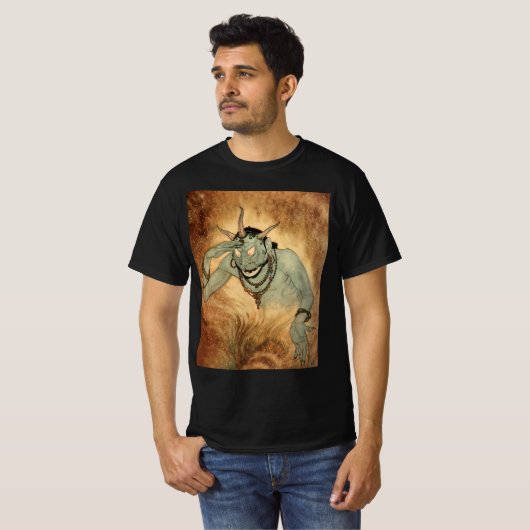 Arabian Nights Genie von Edmund Dulac T-Shirt (Vorne ganz)