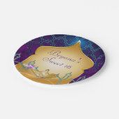 Arabian Nights Gold Magic Lamp Party Pappteller (Schrägansicht)