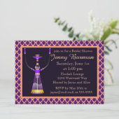 Arabian Nights Hookah Bridal Dusche Einladung (Stehend Vorderseite)
