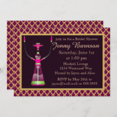 Arabian Nights Hookah Bridal Dusche Einladung (Vorne/Hinten)