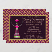 Arabian Nights Hookah Party Einladung (Vorne/Hinten)