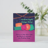 Arabian Nights Lounge Party Postkarte (Stehend Vorderseite)