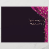 Arabian Nights Magenta & Gold Hochzeitsprogramm (Vorderseite)